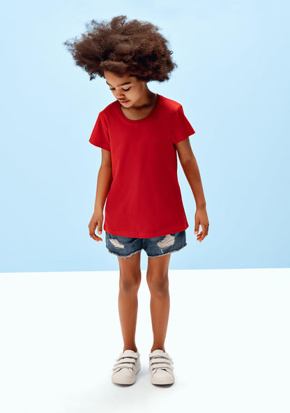 Brix Girls' 5-Pack Cotton Short Sleeve Tees