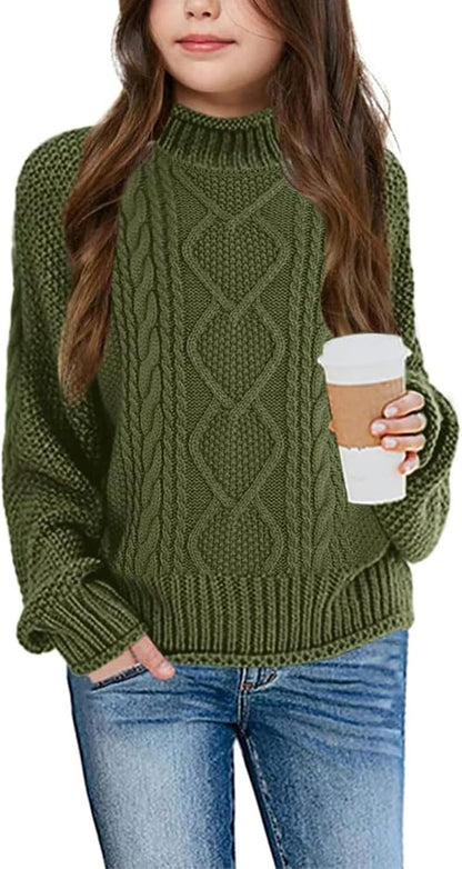 Imily Bela Girls' Turtleneck Batwing Sweater
