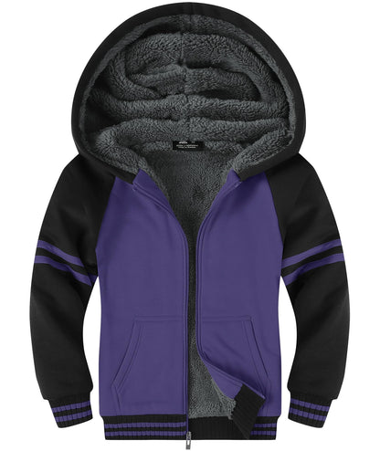 SWISSWELL Boys' Sherpa Fleece Zip Hoodie