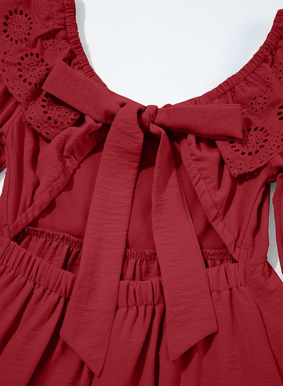 blibean Tween Girls' Embroidered Tie-Back Dress