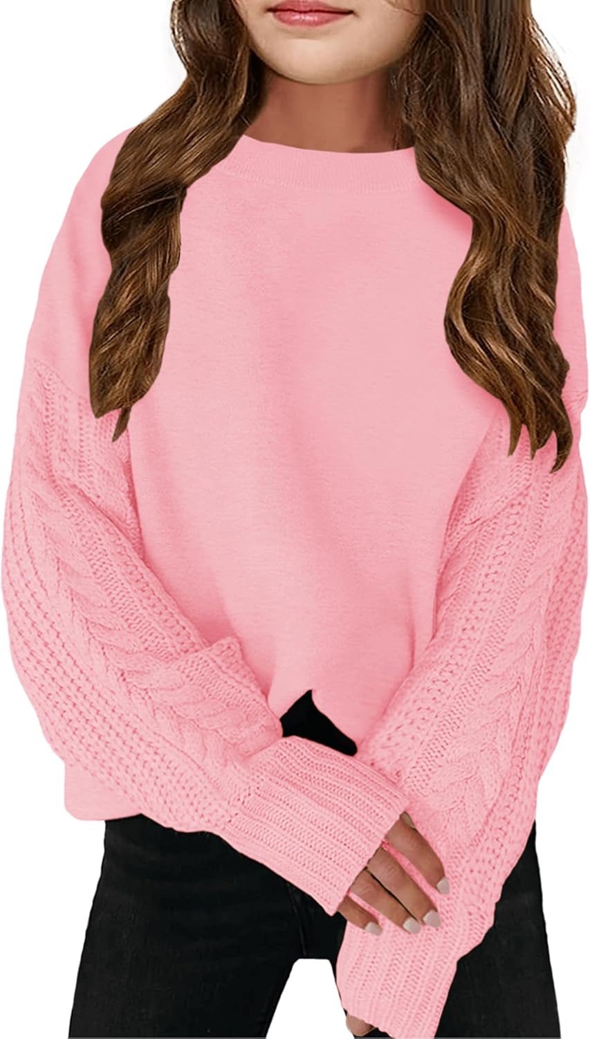 Girls' Crewneck Chunky Knit Sweater