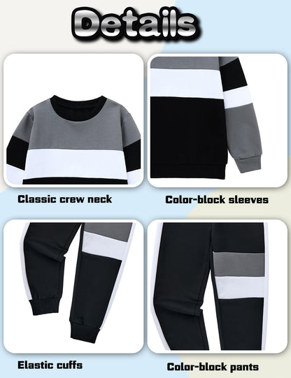 mkodopy Boys' Hoodie Sweatsuit Set
