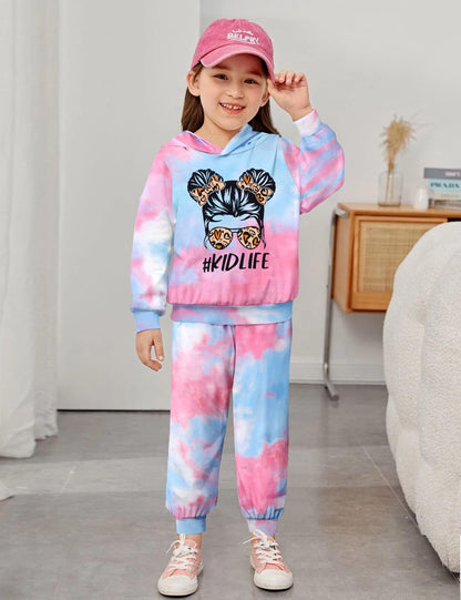 Toddler Girls' 2-Piece Tie Dye Sweatshirt & Pants Set