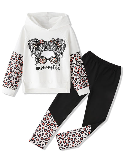 Girls' 2-Piece Tie Dye Hoodie & Leggings Set