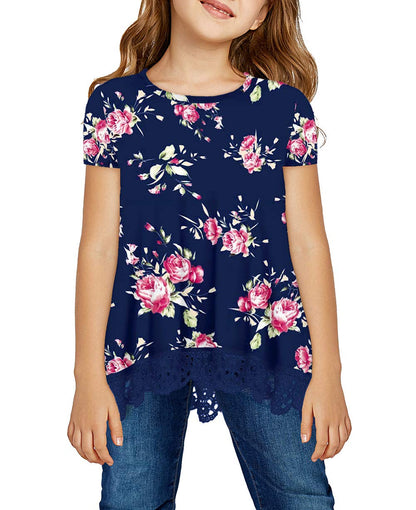 storeofbaby Girls' Casual Short Sleeve Tunic Top