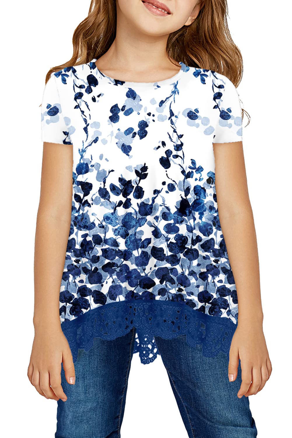 storeofbaby Girls' Casual Short Sleeve Tunic Top