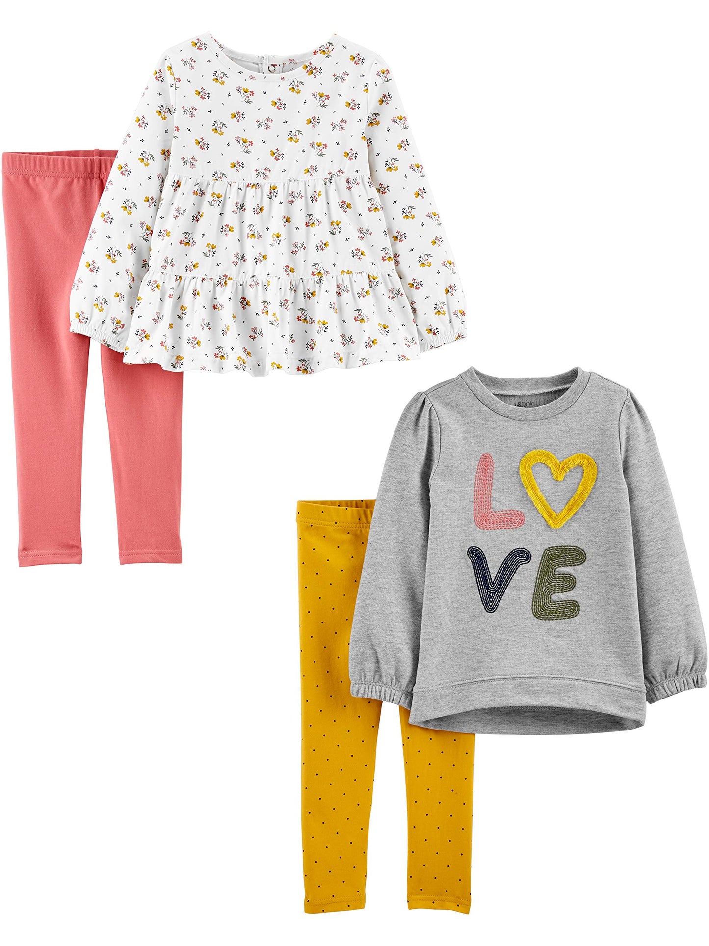 Simple Joys by Carter's girls 4-piece Playwear Set