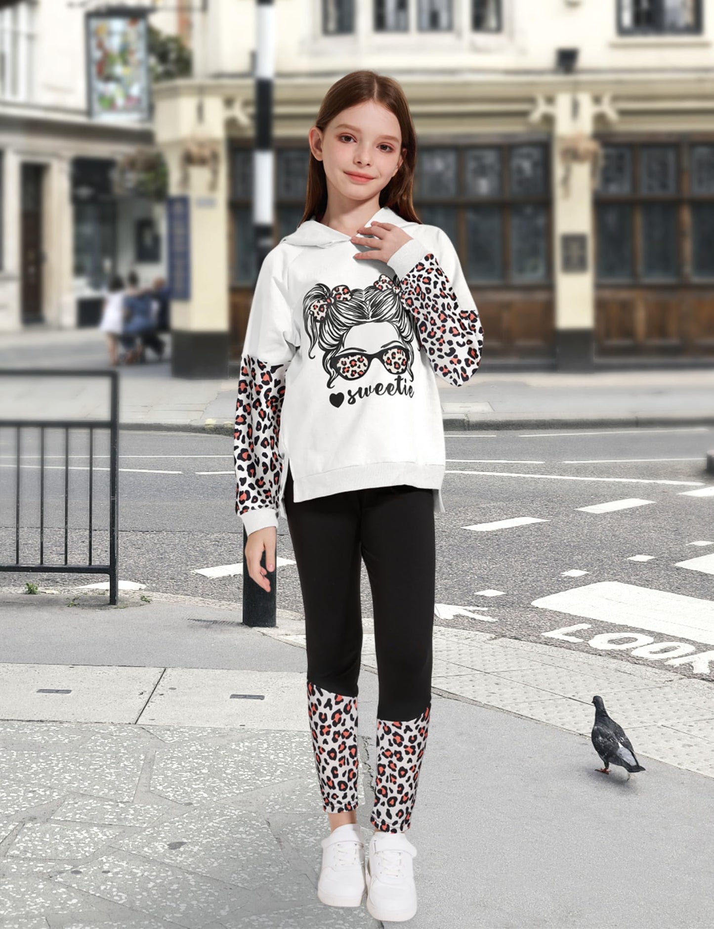 Girls' 2-Piece Tie Dye Hoodie & Leggings Set