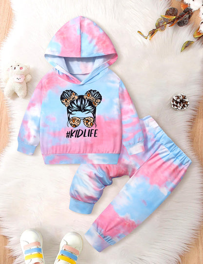 Toddler Girls' 2-Piece Tie Dye Sweatshirt & Pants Set