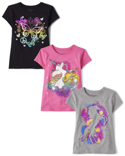 The Children's Place Girls Short Sleeve Graphic T- Shirt