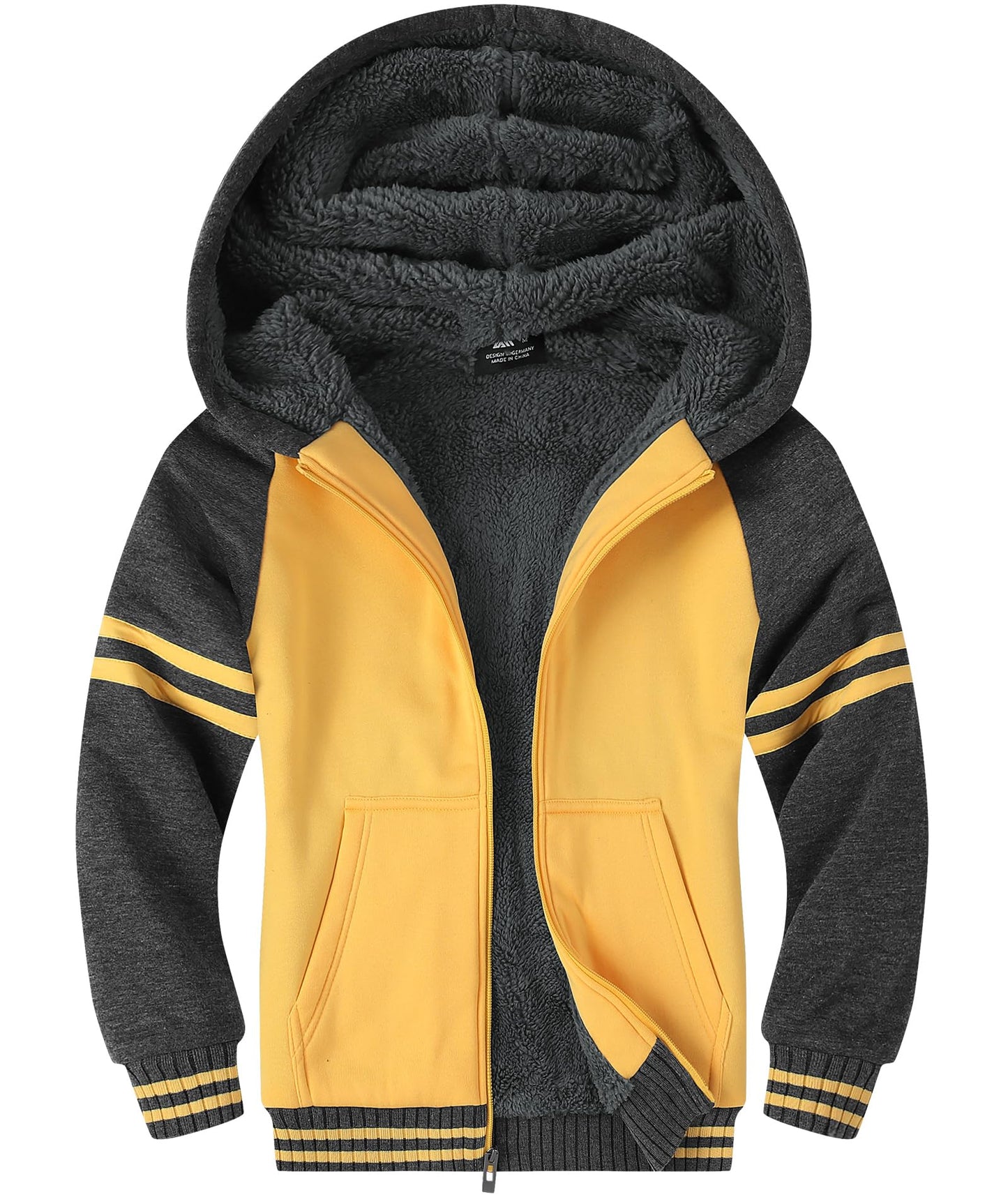 SWISSWELL Boys' Sherpa Fleece Zip Hoodie