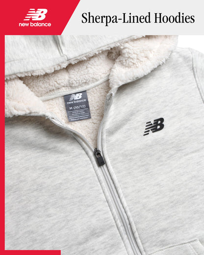 New Balance Boys' Sherpa-Lined Zip Hoodie