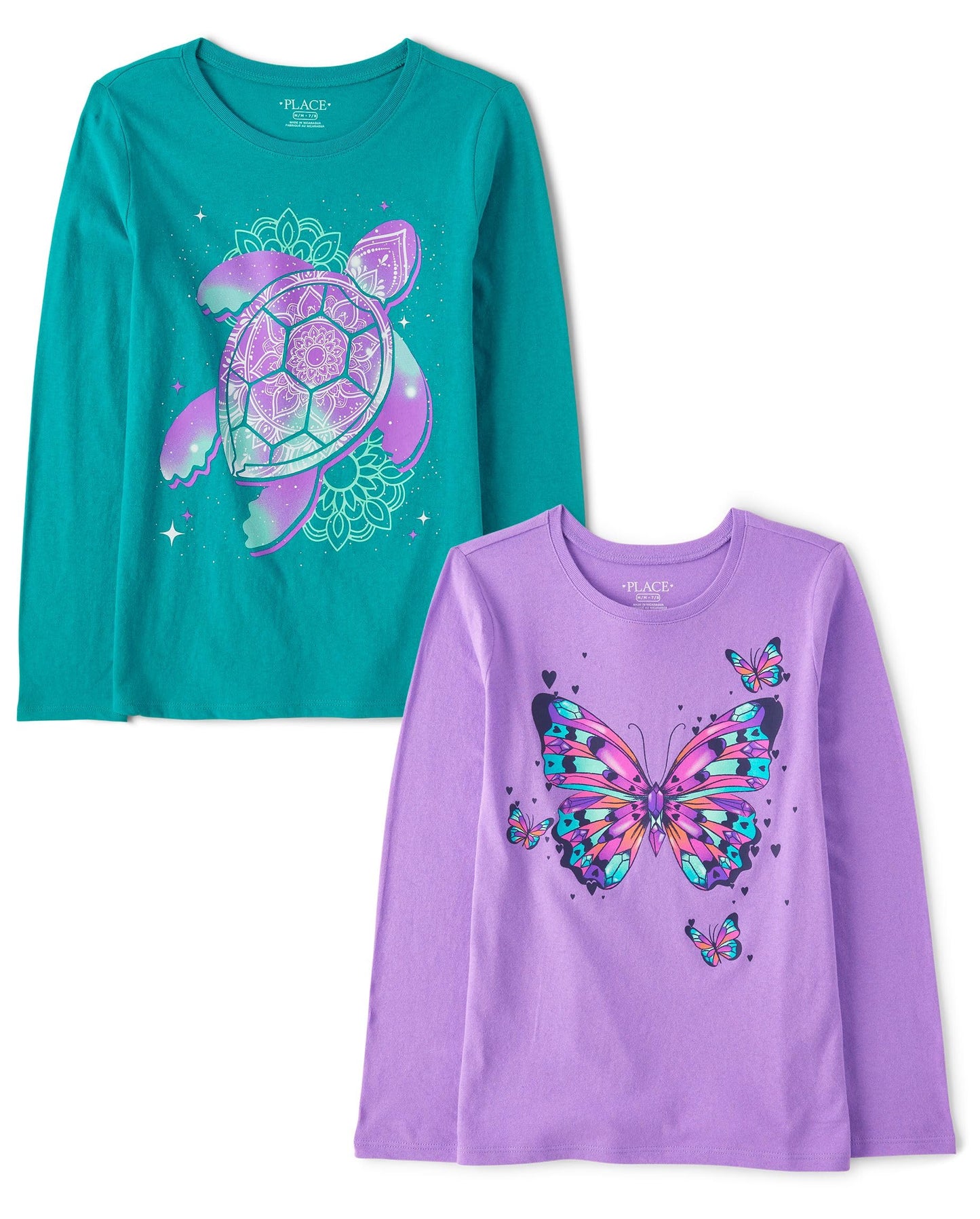 The Children's Place Girls' 2-Pack Graphic Tees