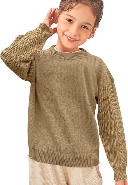 Girls' Crewneck Chunky Knit Sweater