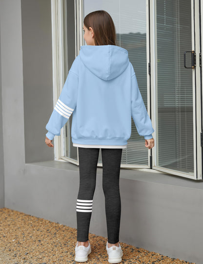 NECIOUS Girls' 2-Piece Hoodie & Leggings Set
