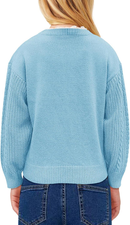 Girls' Crewneck Chunky Knit Sweater