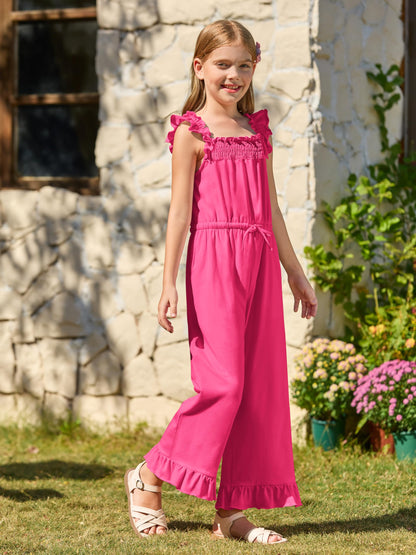 Yousify Girls Ruffle Sleeve Jumpsuit