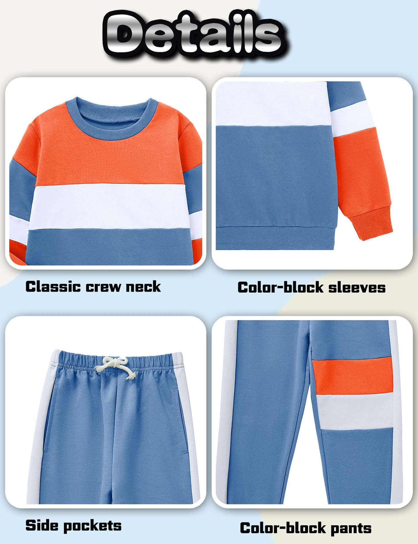 mkodopy Boys' Hoodie Sweatsuit Set