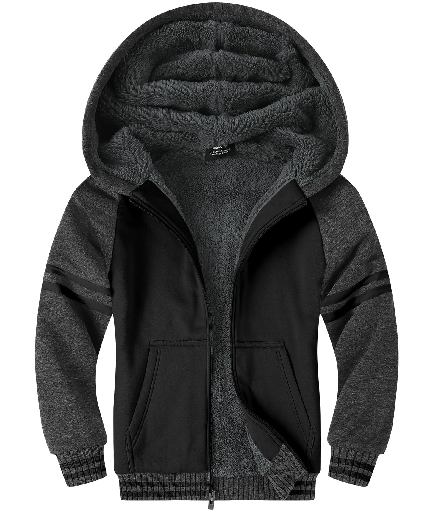 SWISSWELL Boys' Sherpa Fleece Zip Hoodie