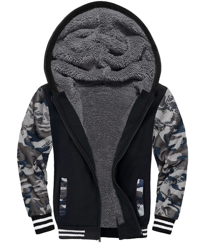 V VALANCH Boys' Sherpa Lined Zip Hoodie