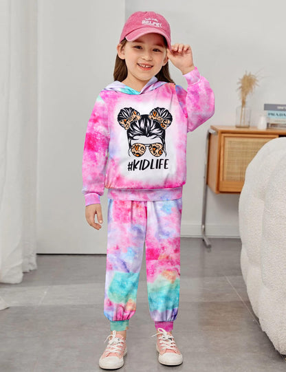 Toddler Girls' 2-Piece Tie Dye Sweatshirt & Pants Set