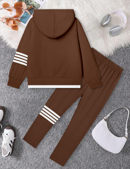 NECIOUS Girls' 2-Piece Hoodie & Leggings Set