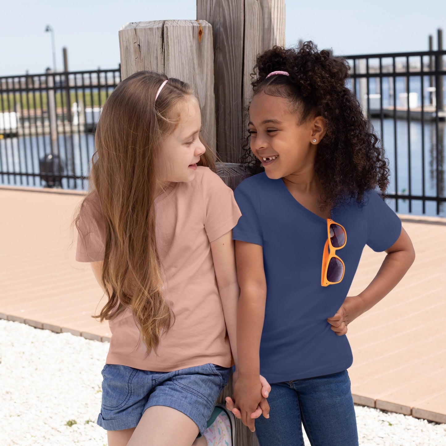 Brix Girls' 5-Pack Cotton Short Sleeve Tees
