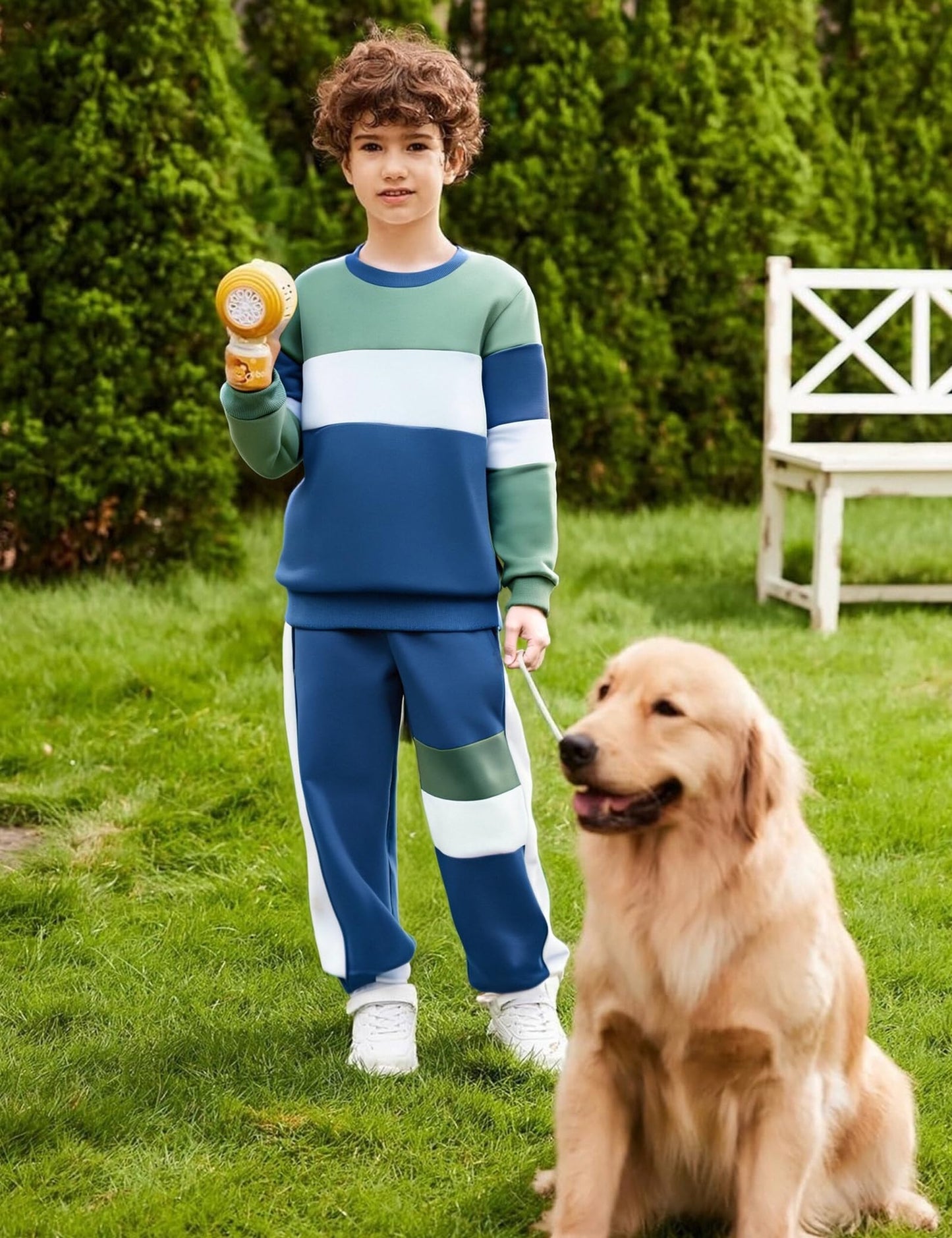 mkodopy Boys' Hoodie Sweatsuit Set