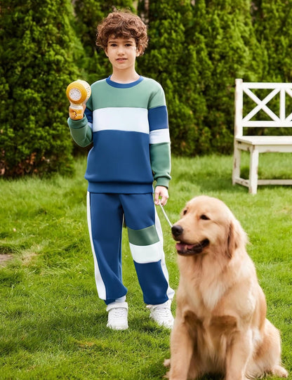 mkodopy Boys' Hoodie Sweatsuit Set
