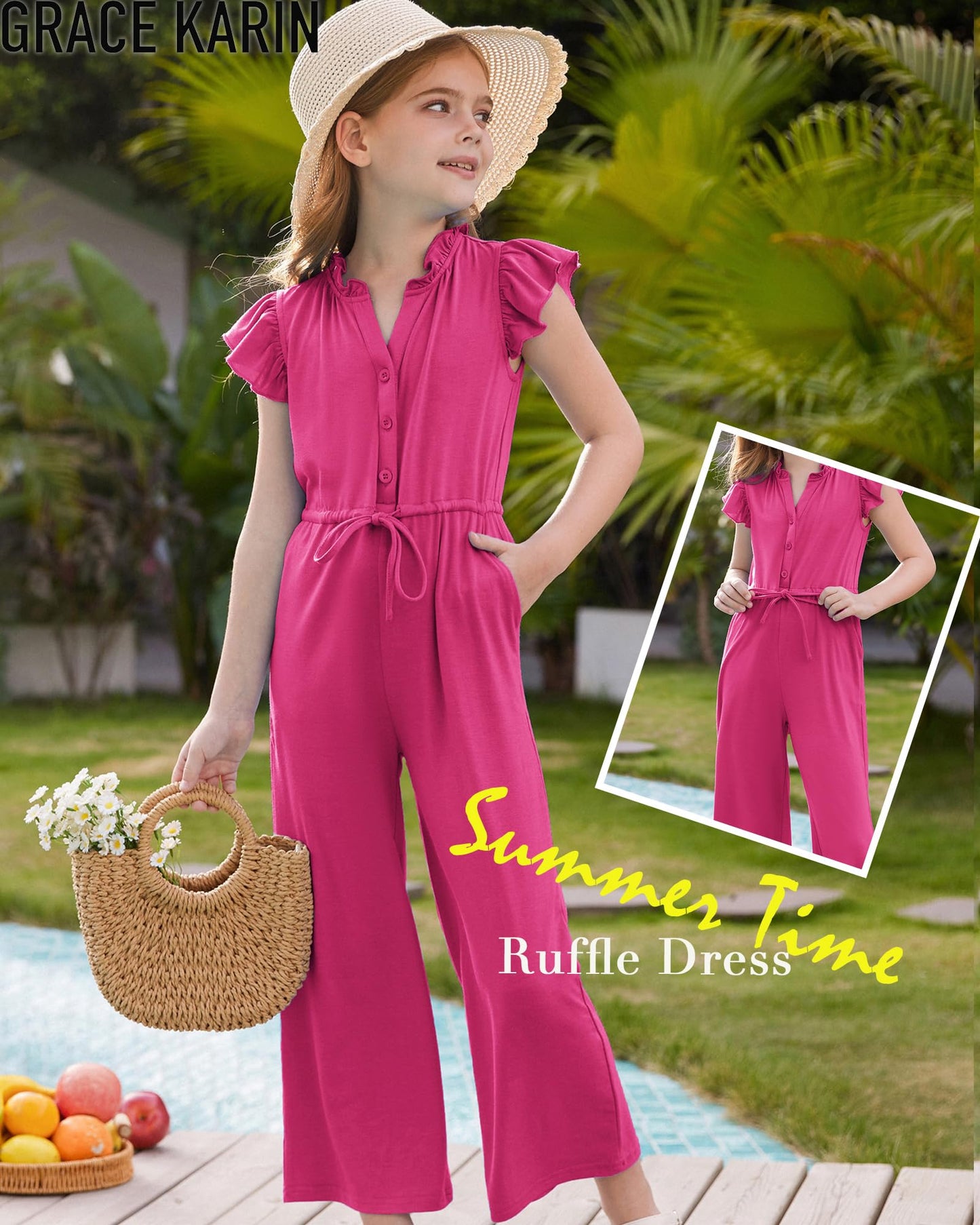 GRACE KARIN Girls Jumpsuit