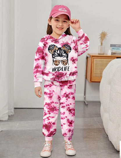 Toddler Girls' 2-Piece Tie Dye Sweatshirt & Pants Set