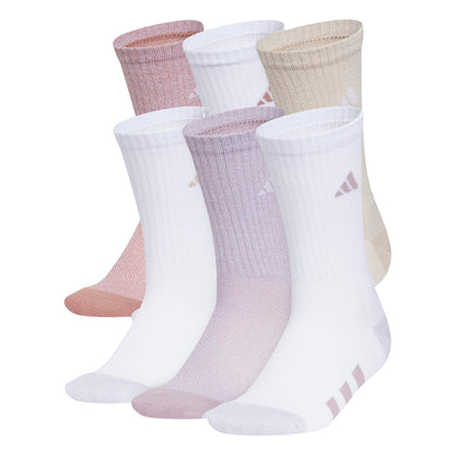 adidas Youth 6-Pack Cushioned Crew Socks