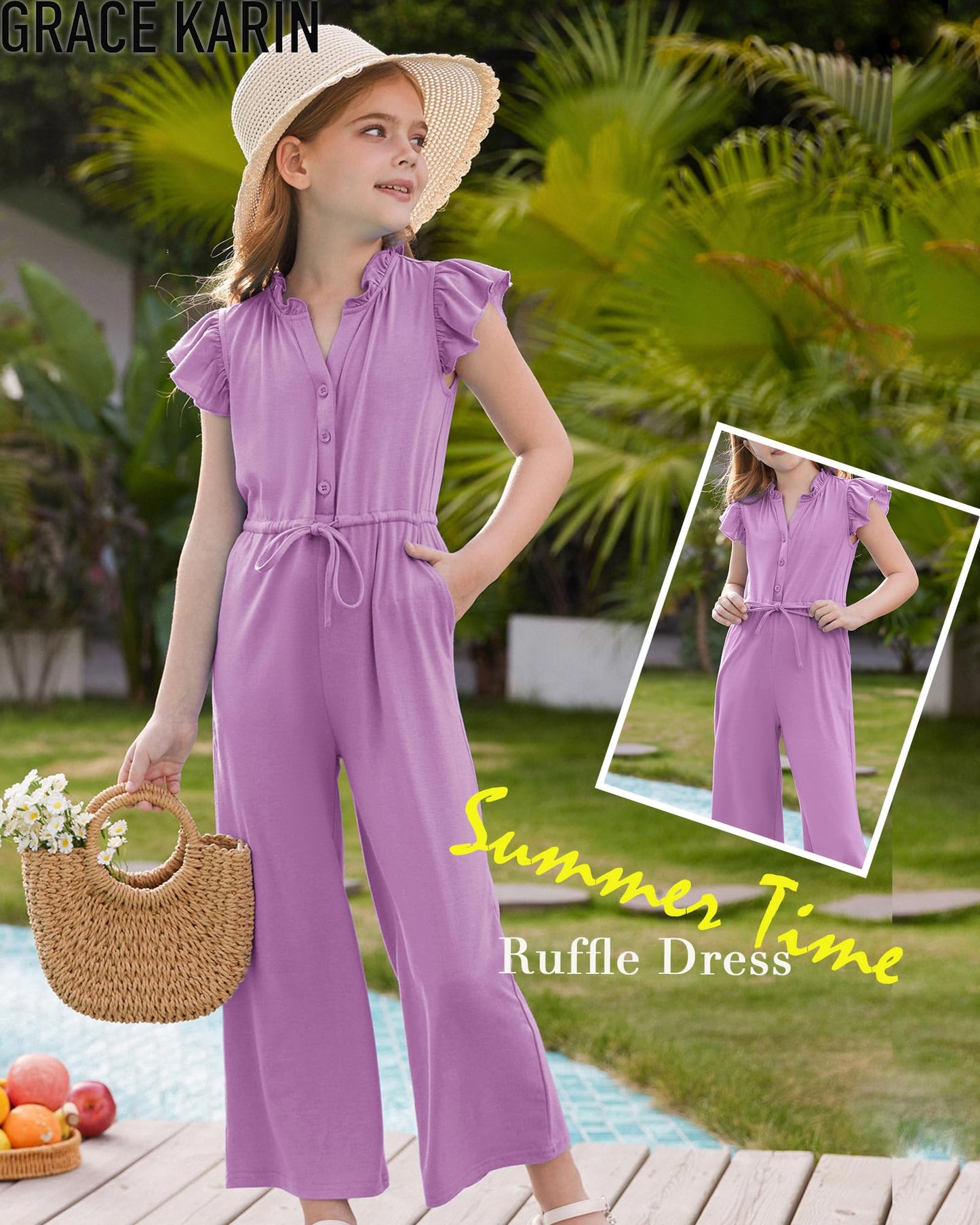 GRACE KARIN Girls Jumpsuit