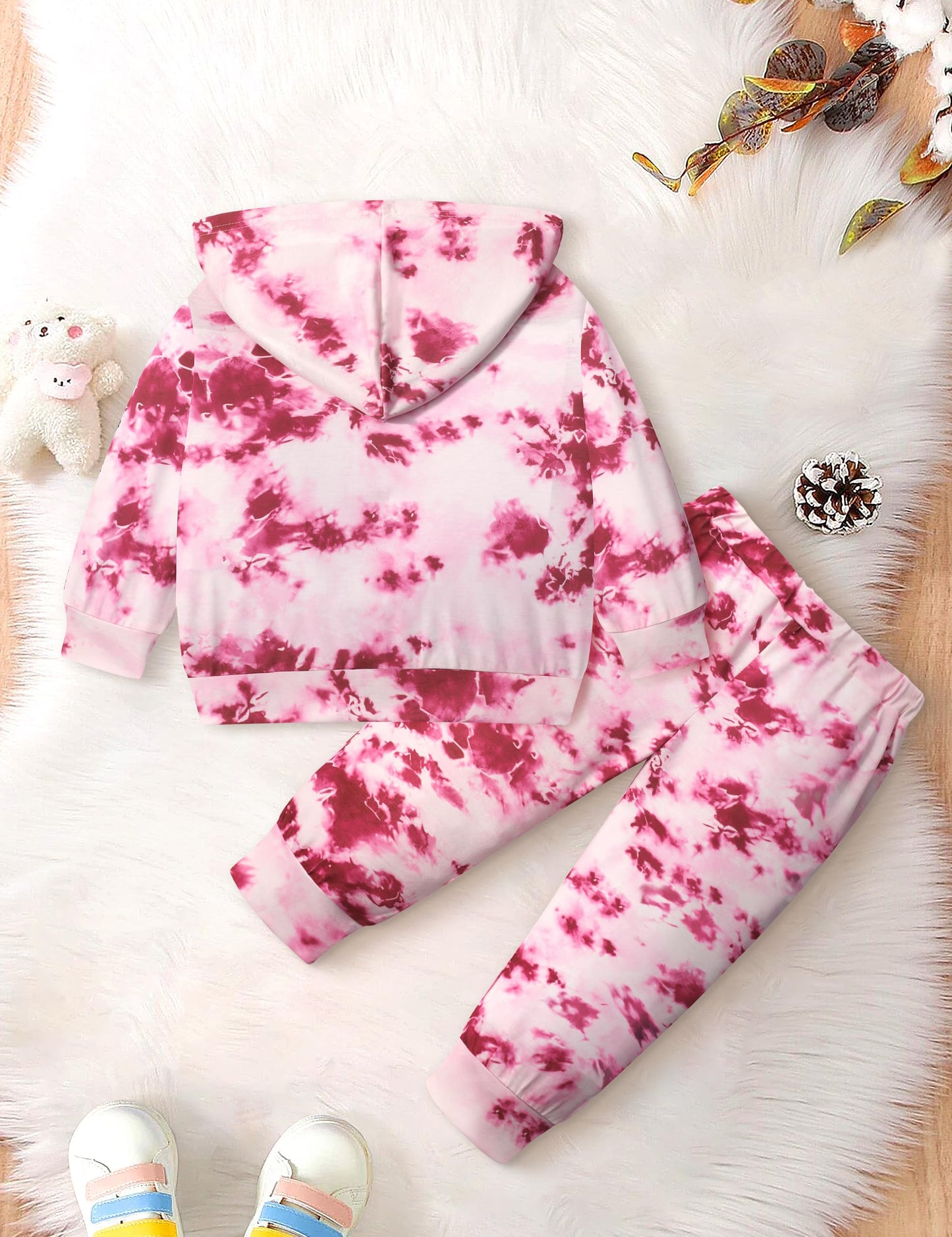 Toddler Girls' 2-Piece Tie Dye Sweatshirt & Pants Set