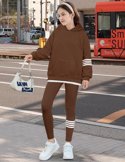 NECIOUS Girls' 2-Piece Hoodie & Leggings Set