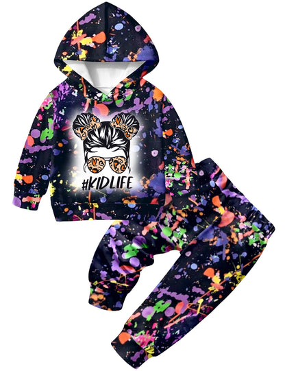 Toddler Girls' 2-Piece Tie Dye Sweatshirt & Pants Set