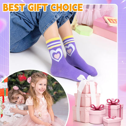 Eyean Girls' 6-Pack Cotton Crew Socks