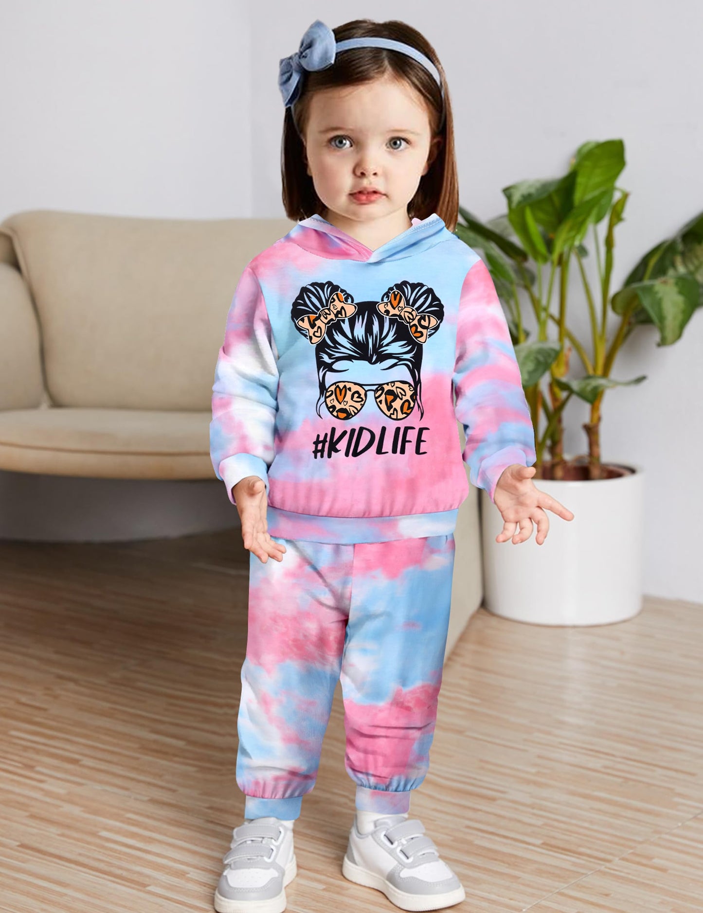 Toddler Girls' 2-Piece Tie Dye Sweatshirt & Pants Set