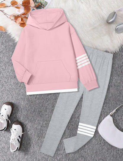 NECIOUS Girls' 2-Piece Hoodie & Leggings Set