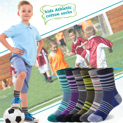 Eyean Girls' 6-Pack Cotton Crew Socks