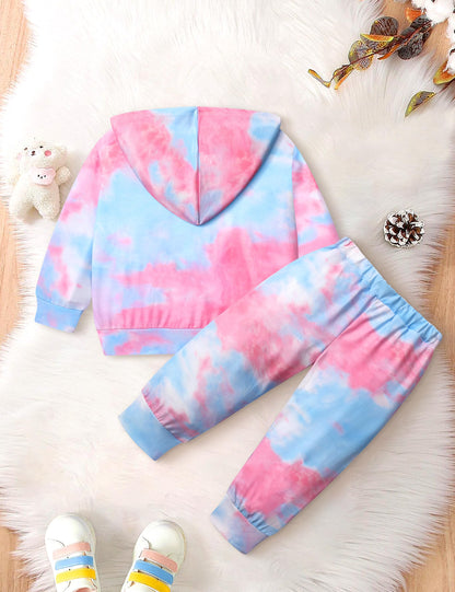 Toddler Girls' 2-Piece Tie Dye Sweatshirt & Pants Set