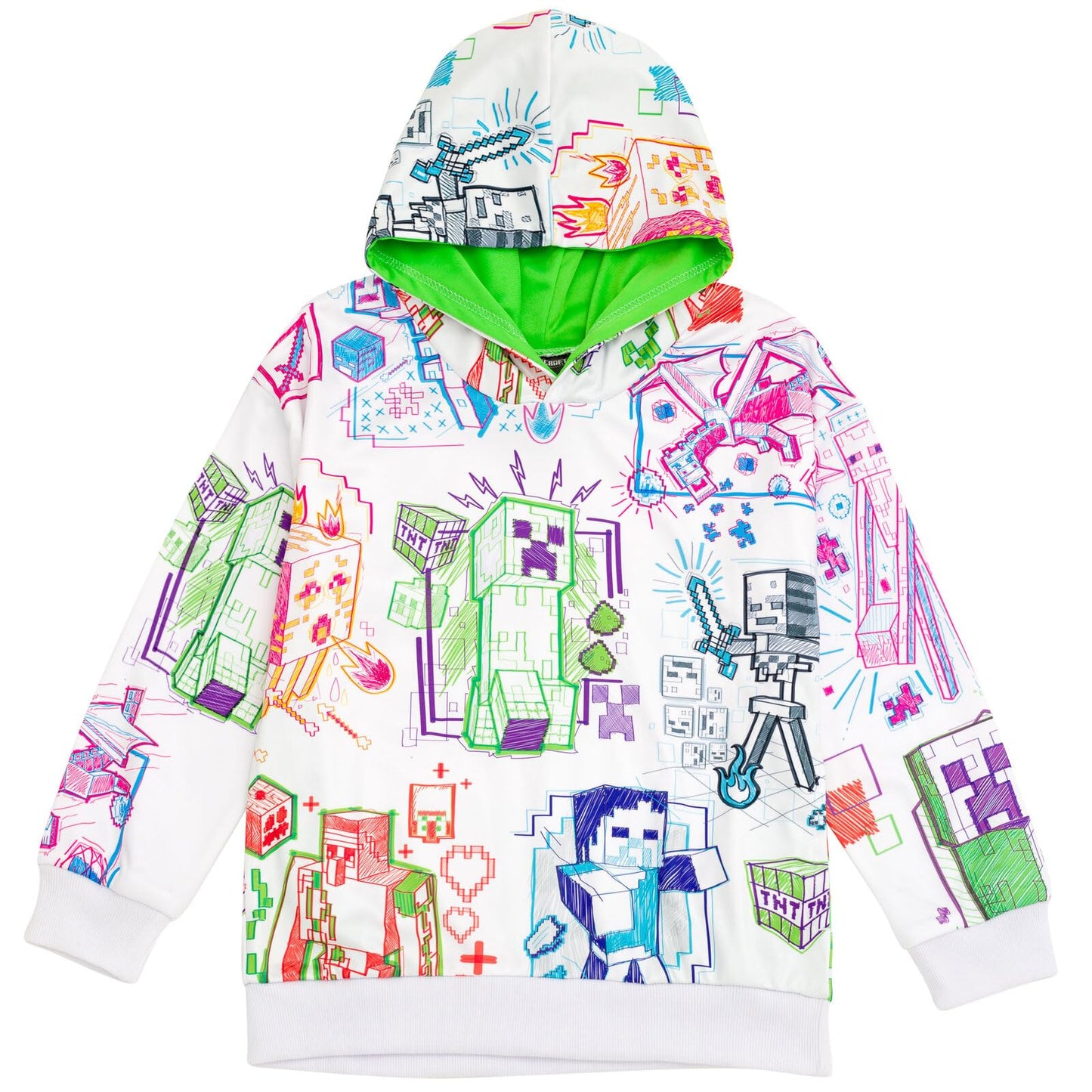 Minecraft Fleece Pullover Hoodie Little Kid to Big Kid Sizes (4-18-20)