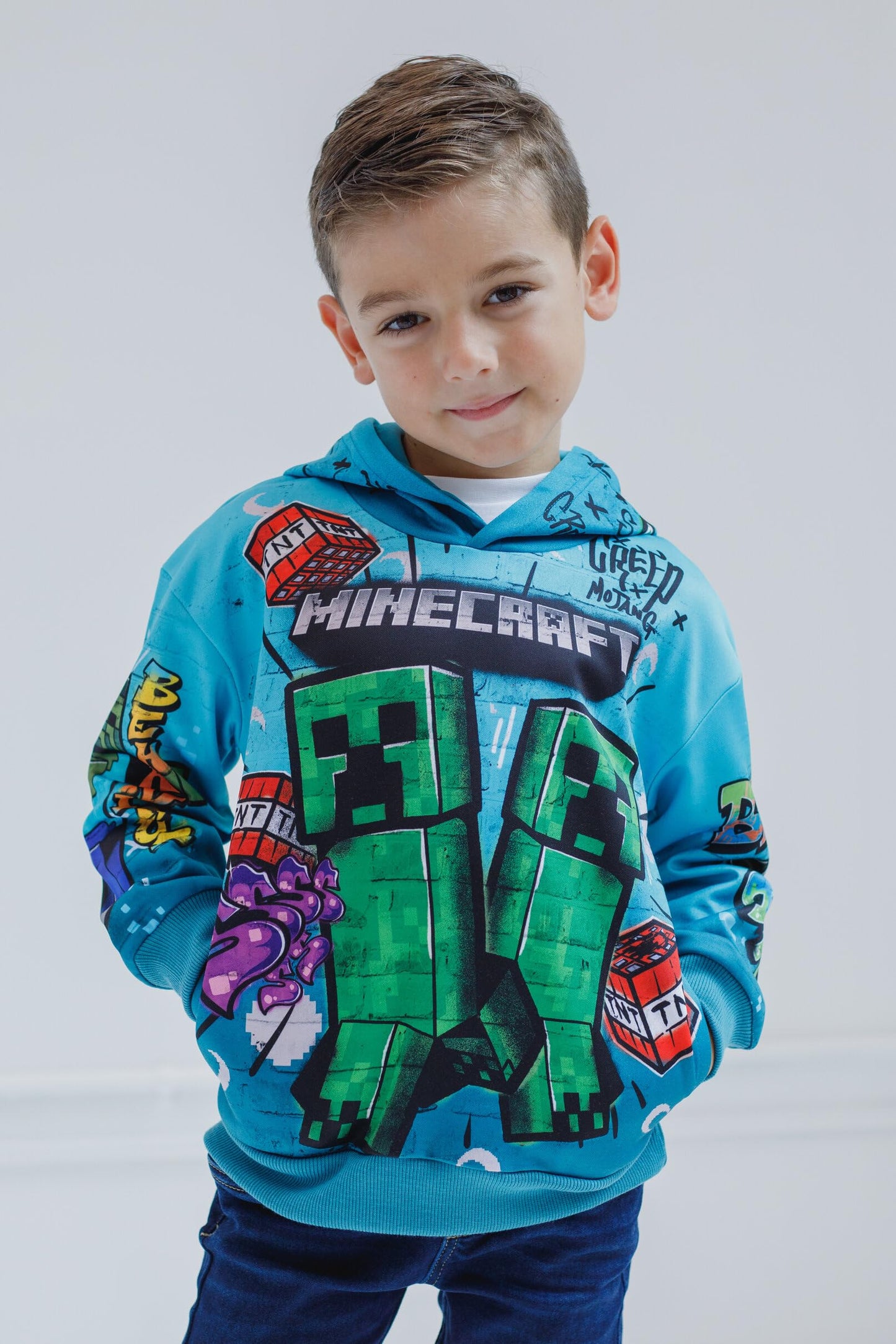 Minecraft Fleece Pullover Hoodie Little Kid to Big Kid Sizes (4-18-20)