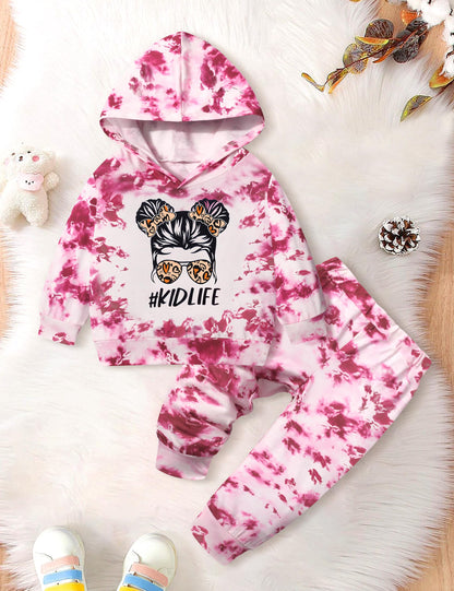 Toddler Girls' 2-Piece Tie Dye Sweatshirt & Pants Set