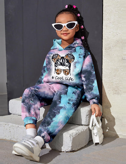 Toddler Girls' 2-Piece Tie Dye Sweatshirt & Pants Set