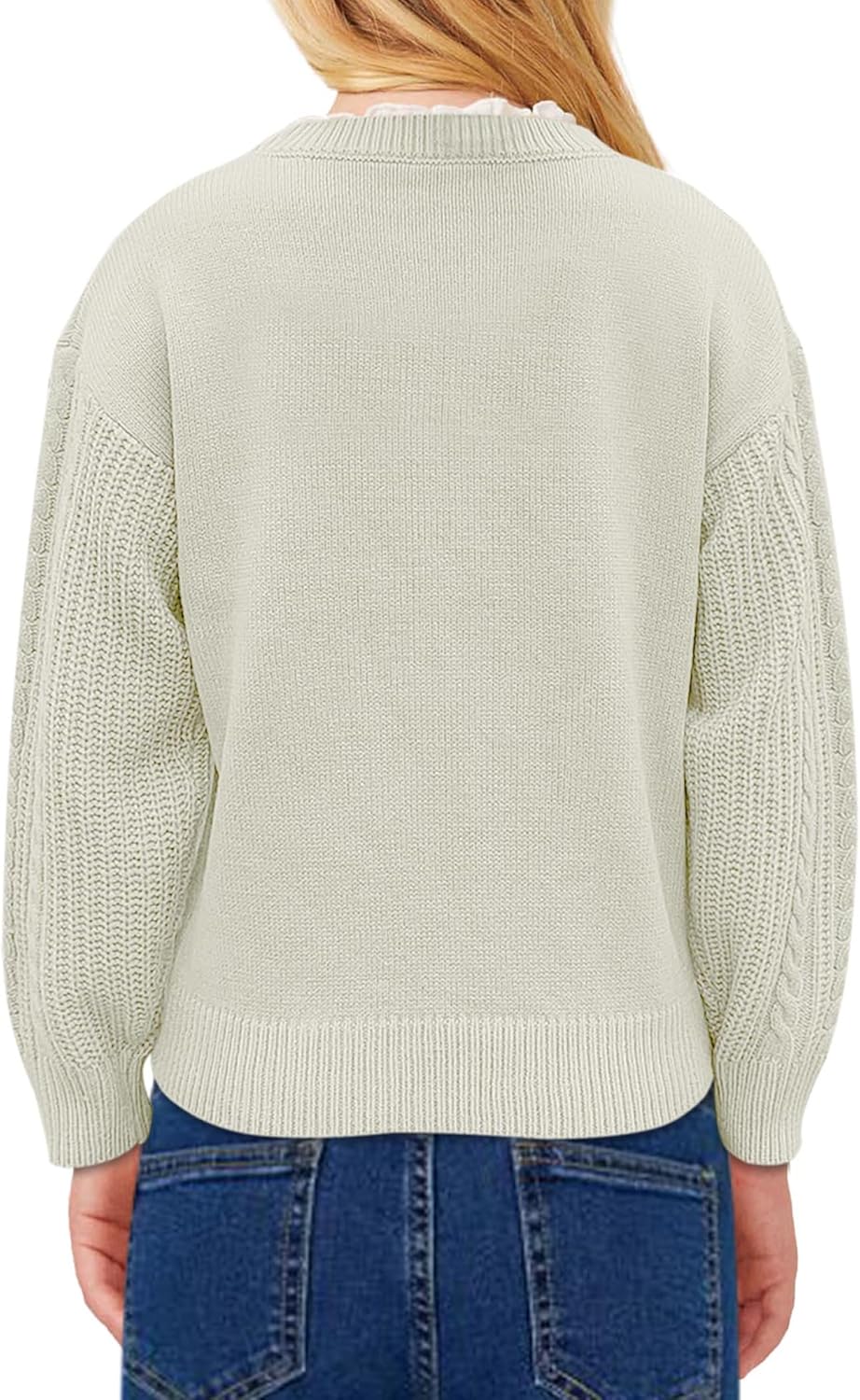 Girls' Crewneck Chunky Knit Sweater