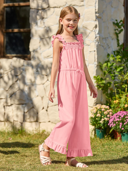 Yousify Girls Ruffle Sleeve Jumpsuit
