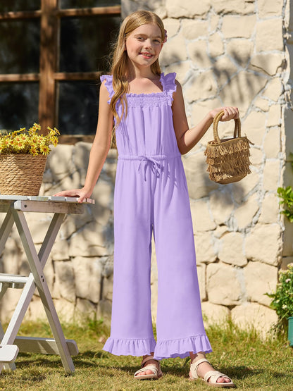 Yousify Girls Ruffle Sleeve Jumpsuit