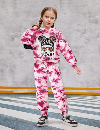Toddler Girls' 2-Piece Tie Dye Sweatshirt & Pants Set