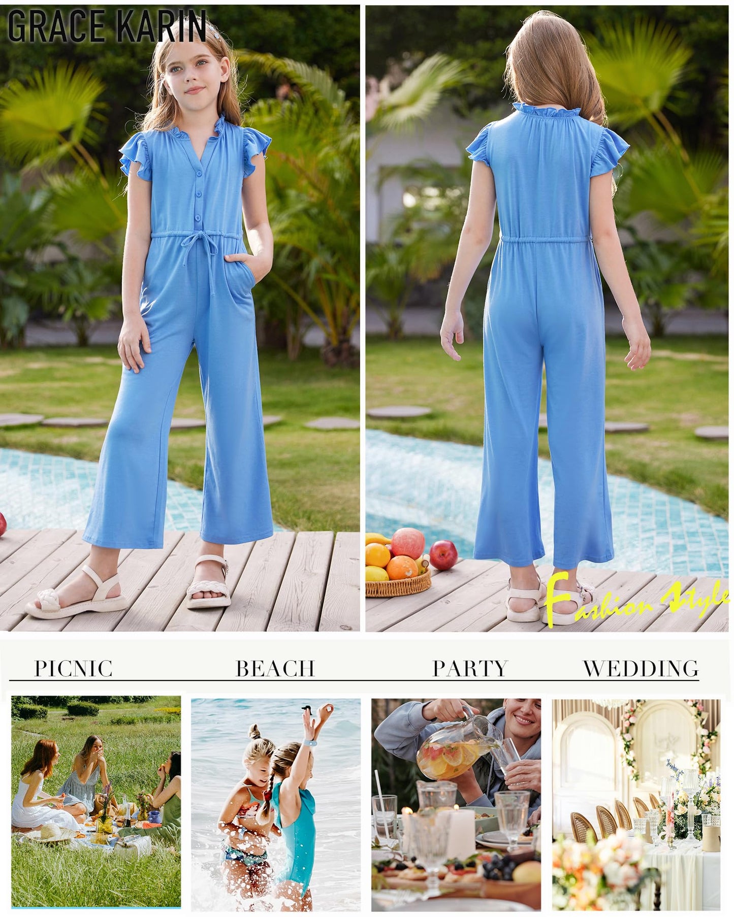 GRACE KARIN Girls Jumpsuit